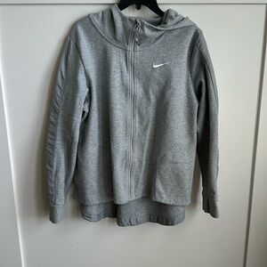 Nike woman’s zipper hoodie jacket, grey, xl